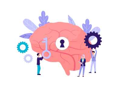 concept of neuromarketing vector illustration