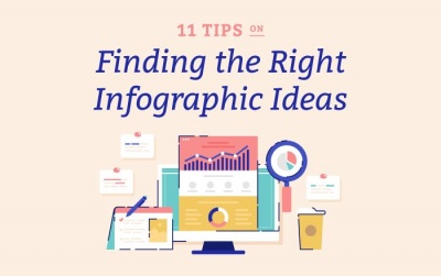 11 tips finding the most engaging topic for infographics vector icon