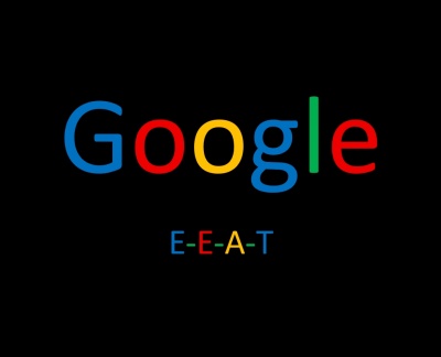 google logo with E-A-T acronym representing experience, authoritativeness & trustworthiness.