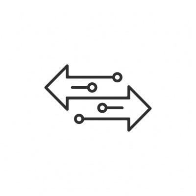 url migration arrows vector image