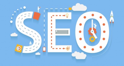fat-design illustration representing the concept of seo