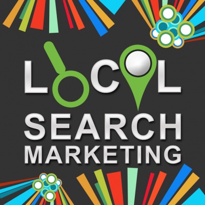 local search marketing vector icon
