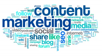 content marketing seo video - collage internet marketing techniques vector icon