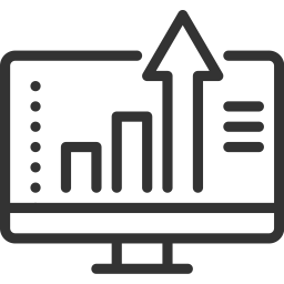 seo campaign development growth chart icon