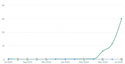 raffya organic traffic chart